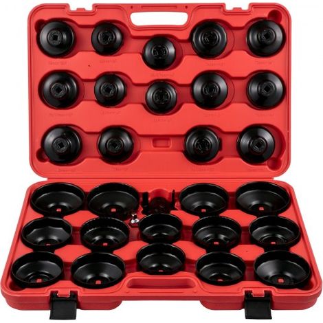 30-teiliger Ölfilter-Steckschlüsselsatz Ölfilterkappenschlüssel 9,525mm (1/5)