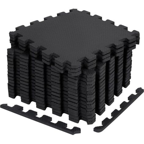 Tapis de sol en mousse souple, ensemble de 18 pièces pour sol de salle de sport, tapis d'exercice, dalles en caoutchouc EVA, 30 x 30 x 1 cm (1/5)