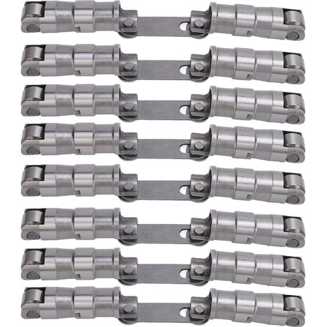 Ensemble de 8 lève-rouleaux hydrauliques en acier allié, avec barre de liaison de remplacement pour SBC 350 265 400 V8 (1/5)