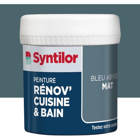 SYNTILOR Renov' Vernice per mobili blu abisso opaco per cucina e bagno, tester 0,075 l SYNTILOR