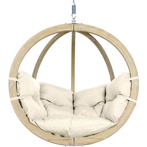 AMAZONAS Hängesessel Globo Chair Natura inkl. Sitzkissen und Spiralfeder