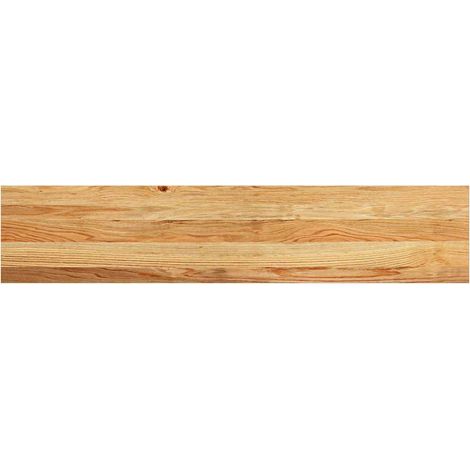 Marches d'escalier 2 pcs，Tapis d'escalier marron clair 120x25x2 cm chêne massif CFW490466 (1/5)