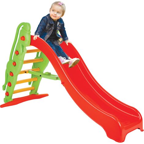 Scivolo per Bambini 189x84,5x109 cm in Plastica Rosso e Verde (1/4)