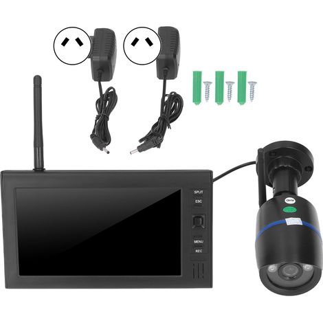 Caméra de surveillance sans fil HD 720P 7 pouces, 4 canaux DVR, infrarouge, prise AU 100-240V, vidéo domestique (1/5)
