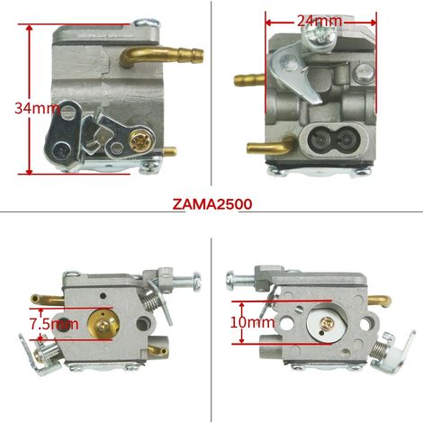 ZAMA2500 carburetor with vacuum hose G2500 25CC 848C128100 for chainsaw (1/4)