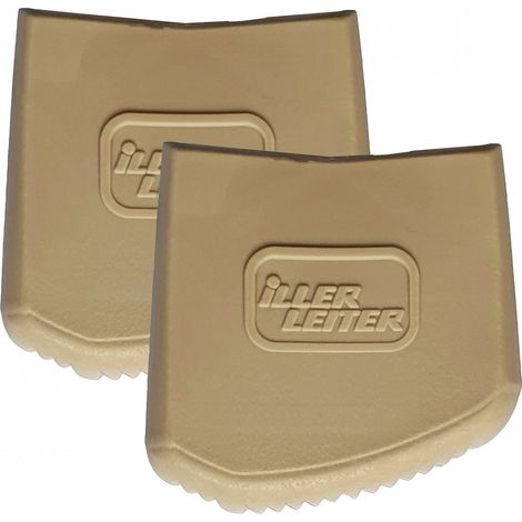 Iller Außenschuhe für Sprossen- und Stufenstehleitern 56x22mm Holmgröße in beige 2 Stück