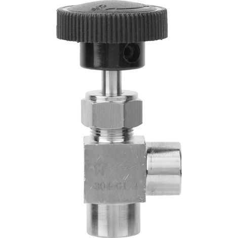 BSPP-Nadelventil mit Innengewinde, Edelstahl 304, Eckventil, Absperrventil für Wasser, Gas, Öl, Kraftstoff, 1/4" (1/5)