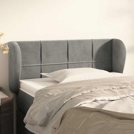 vidaXL Cabecero de terciopelo gris claro 83x23x78/88 cm (1/5)