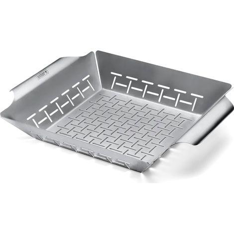 Deluxe Grillkorb aus Edelstahl 35 x 30 cm
