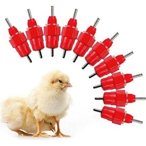 10pcs Poultry Water Drinking Nipples Duck Chicken Hen Waterer Feeder Screw Premium Quality