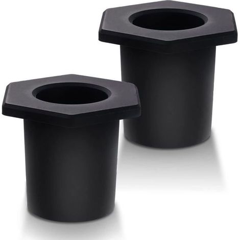 2 konische Silikonringe für Sonnenschirmlöcher – schwarz, für Löcher 5–6,35 cm (Innendurchmesser ca. 3,8 cm) (1/5)