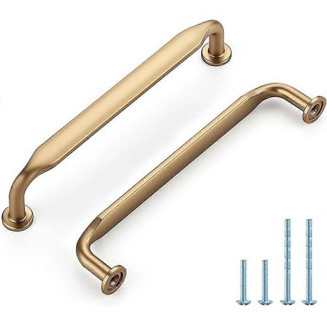 Set aus 10 champagnerfarbenen Möbelgriffen in Bronze, 12,7 cm (5 Zoll), aus massiver Zinklegierung, für Küche, Bad, Kommode und Schrank. (1/5)