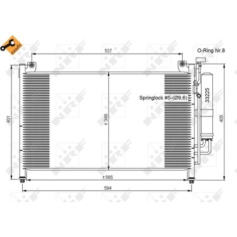 Condenseur, climatisation NRF 35870 MAZDA DF7161480A DF7161480B DF7161480C