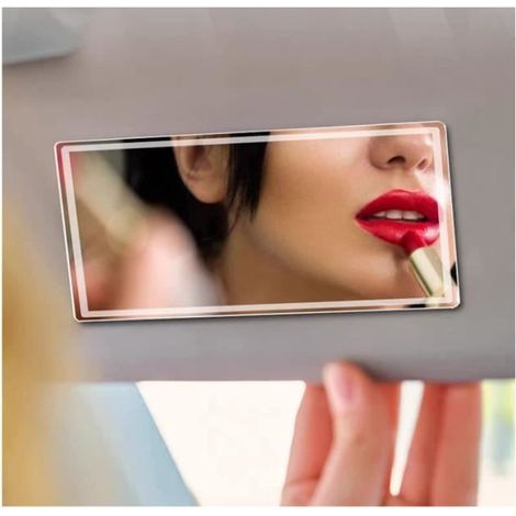 Miroir de Maquillage de Voiture,Miroir Pare Soleil Voiture,Miroir de Courtoisie de Pare-Soleil,Intérieur pour Visera de Coche (1/4)