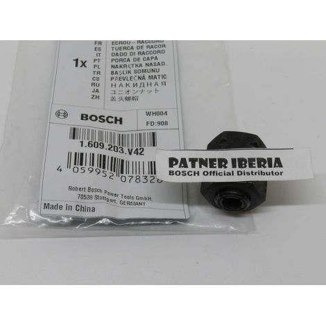 Pièce de rechange d’origine BOSCH 1609203V42 Écrou pour les modèles POF 1200 et 1400
