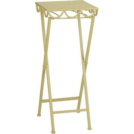 Porte-Plante Extérieur Sellette de Jardin en Fer Vert Résistant Gel et UV H68 x Ø28 cm - PANGIVO (1/5)