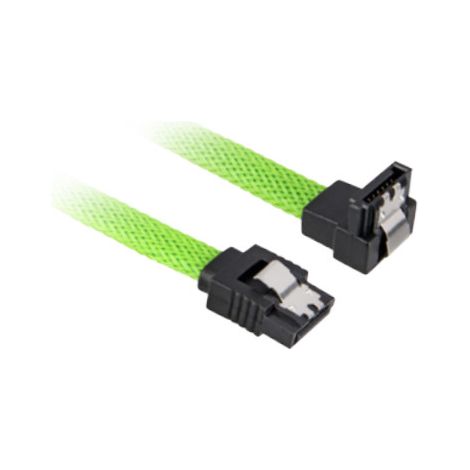 Sharkoon Kabel SATA III 90° sleeve 0,45m grün (4044951016525)
