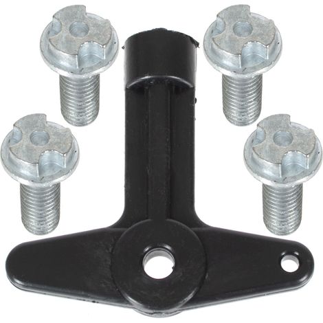Renault Clio II III Laguna II Megane I II Modus Scenic II Schlüssel + 4 Schrauben für Radkappen, Standardausführung, 28 mm (1/2)