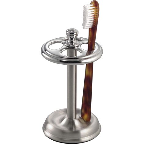 porte brosse a dent, organisateur maquillage en acier inoxydable, argenté / argenté mat (1/5)