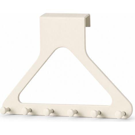 Appendiabiti da porta adesivo rinforzato per camera crema 43 cm (1/5)