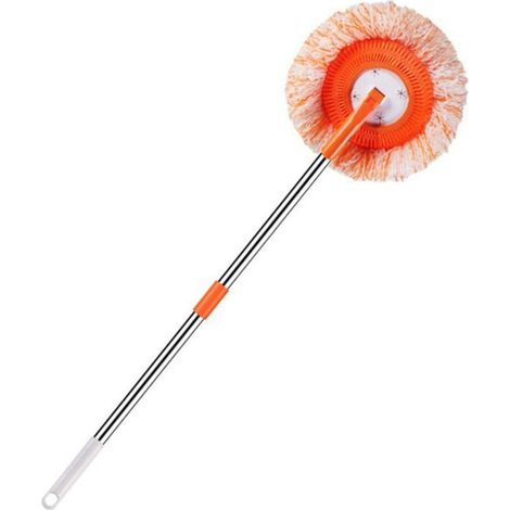 Balai de nettoyage rotatif avec manche réglable. Serpillère inerte pour le nettoyage des murs, plafonds, sols et vitres (1 pièce). (1/5)