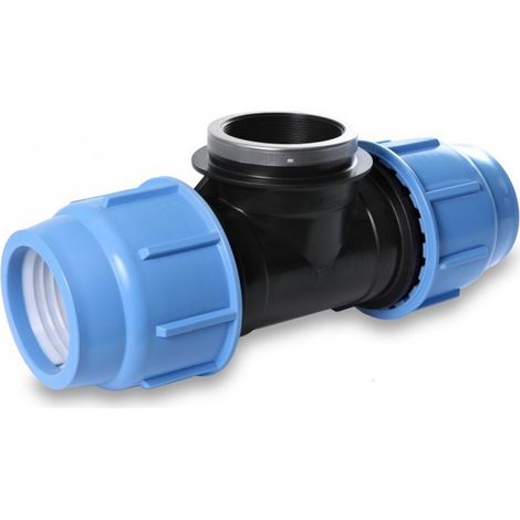 Raccordo a t tee f per tubo polietilene, diametro 20 x 1/2f x 20
