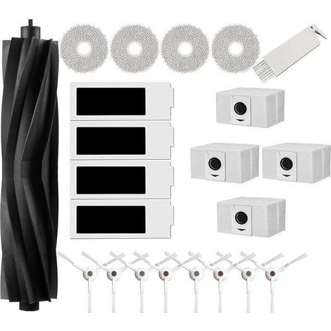 Accessoires pour Ecovacs Deebot T20 Omni, XU, T20e Omni, 1 Brosse Principale en Caoutchouc, 4 Filtres HEPA, 4 Lingettes, 8 Brosses lat (1/4)