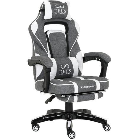 Sedia da gaming Deus X-stream grigio/bianco (1/5)