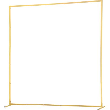 Mophorn Supporto per fondale ad arco 2 x 2 m, struttura robusta e semplice da assemblare, set di fondali quadrato in metallo dorato ideale per feste, compleanni, lauree e decorazioni per cerimonie