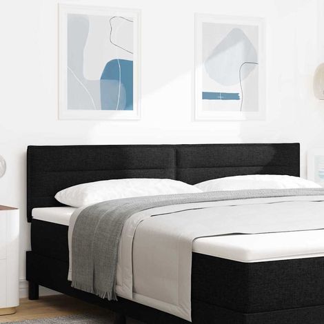 LED Kopfteil mit LED-Lichtleisten Schwarz 180 cm Stoff (1/5)