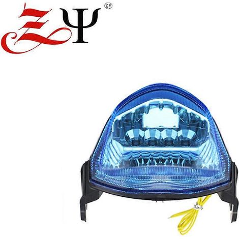 Compatible avec GSX-R1000 K5 05-06 : feu arrière à LED modifié avec fonction clignotante et bande de freinage – bleu (1/4)