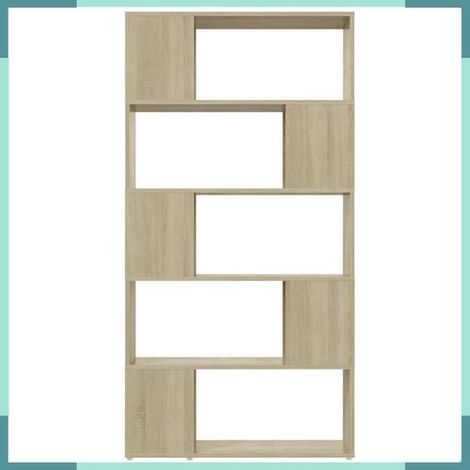Bibliothèque de séparation - 809146 - Chêne sonoma - 80 x 24 x 155 cm - Bois d'ingénierie (1/5)