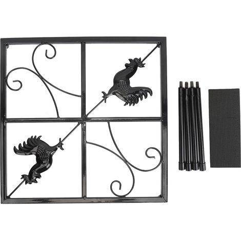 Support En Métal Pour Mangeoire à Poulet, Supports Pour Plantes En Métal, Supports De Pots De Fleurs En Fer Pour L'intérieur Et L'extérieur, Pour Coin De Jardin de la Maison, Volaille Coop(Carré) (1/5)