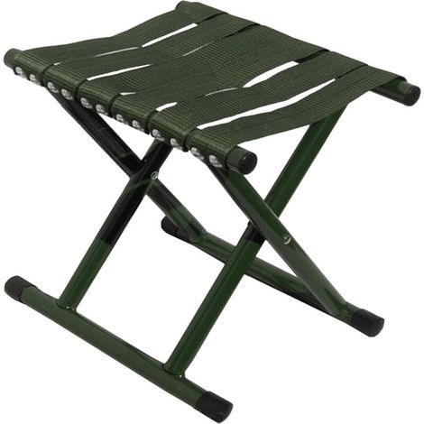 Chaise de pêche pliante légère, tabouret pliant, chaise pliante d'extérieur, tabouret de barbecue léger, adapté à la pêche en plein air, pique-nique, camping (vert) (1/5)