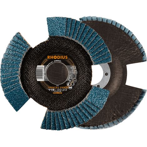 RHODIUS VISION PRO, 10 Stück, 115 mm, Korn 40, Fächerschleifscheibe (1/3)