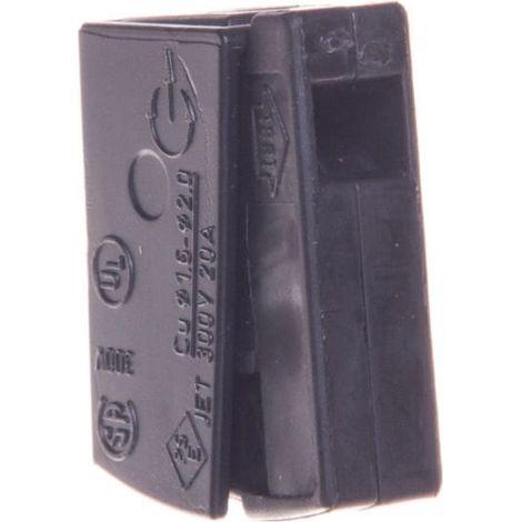 Conector rápido Lightning de 2,5 mm² con resistencia a temperaturas de hasta 120 °C, color negro, 224-104 /paquete de 100 unidades/