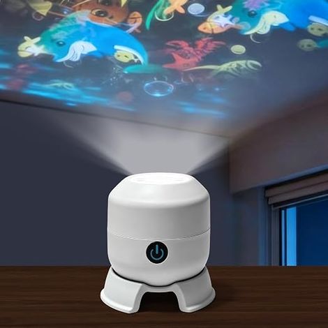 Dynamic Rotating LED Projector 10 x 9 cm x 9.7 cm Ocean Swivel Projector Rotating LED Light Projector Ocean Night Light for Children's Room and Festive Decoration Type-C (1/5)