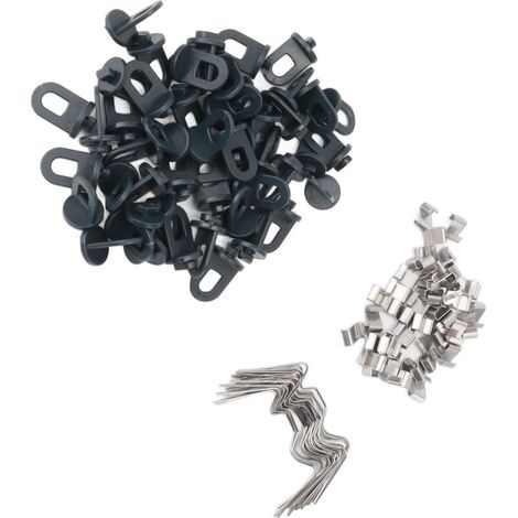 250PCS Kit de Réparation de Fenêtre de Serre Clips de Type W et Z avec Clips de Suspension Pinces en Verre de Serre pour Accessoires de Plantes de Jardin (1/4)