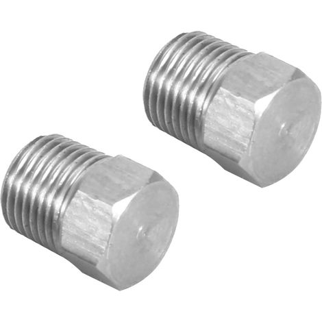 Raccord de tuyauterie mâle fileté en acier inoxydable, bouchon fraisé à tête hexagonale (PT1/8, 2 pièces) (1/5)