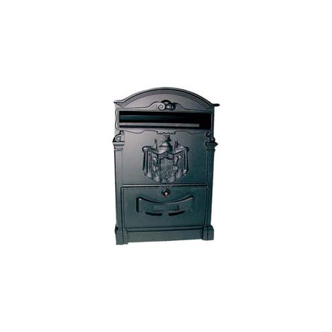 Boîte aux lettres extérieure en aluminium "Residence" Noir - cm.25x9x41h. couleur noire