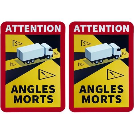 Confezione di adesivi per angoli ciechi KZQ, adesivi magnetici per angoli ciechi per camper, adesivi di avvertimento resistenti ai raggi UV per camper, camion, autobus (camion) (1/4)