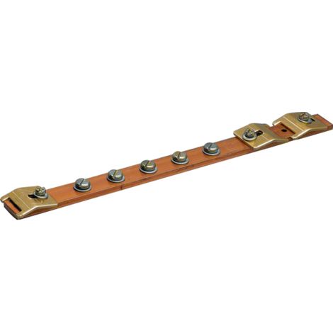 Rail de mise à la terre Hager uz010 cuivre 20x5 mm