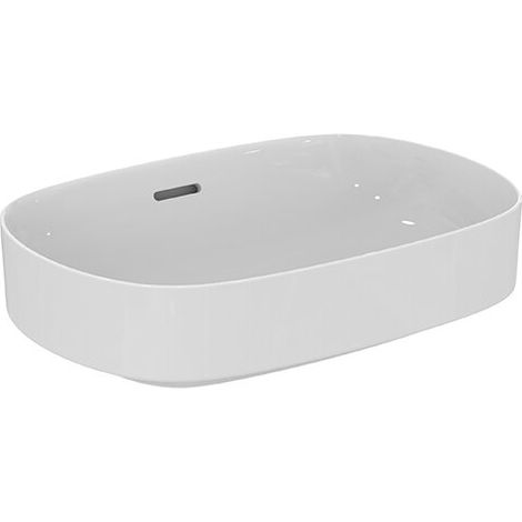Lave-mains à poser IS Linda-X sans trou, avec vidange, 550x380x130 mm, blanc (1/2)