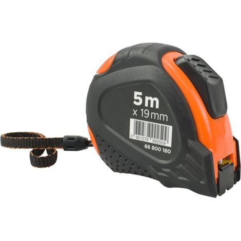 Mesure courte autobloquante orange - Longueur : 5 m - Largeur : 19 mm - FIRST