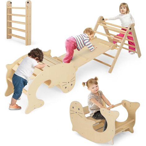 7-in-1 Kletterset für Kinder mit Rutsche, verstellbar