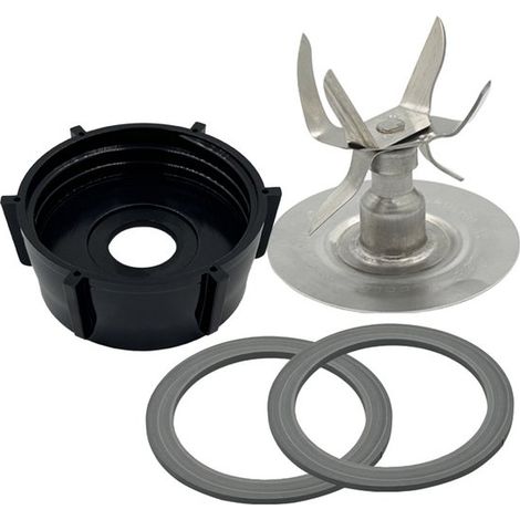 Kit di ricambio adatto ai frullatori Oster: lame per il ghiaccio con tappo di base per lattine e due guarnizioni O-ring. (1/5)