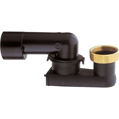 Sifone in plastica regolabile con dado ottone 1 1/4, 1 1/2 per colonna, con scarico ad innesto d 40 e d50 (1/3)