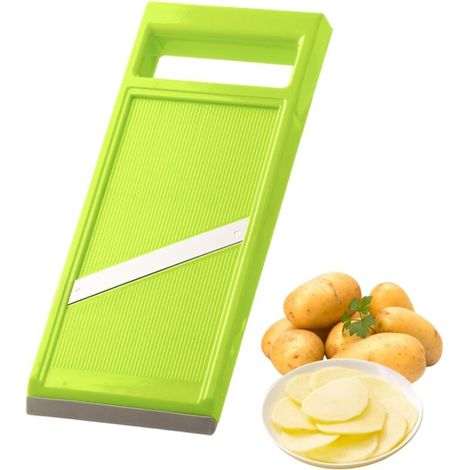 Éminceur À Main - Lame Acier Inoxydable - Pour Pommes De Terre Et Légumes - 27,3 X 10,6 Cm - 1 Pièce (1/5)