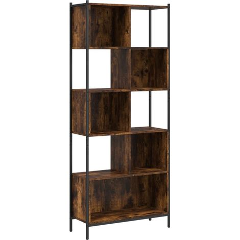 Maison Exclusive - Libreria Rovere Fumo 72x28x172 cm in Legno Multistrato