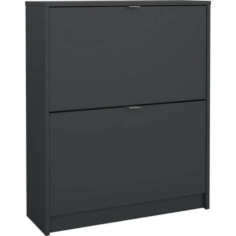 Dmora - Schuhschrank Hughette, Schuhregal, Mehrzweck-Eingangsgarderobe, Möbel für Schuhe, 70x24 h85 cm, Grau